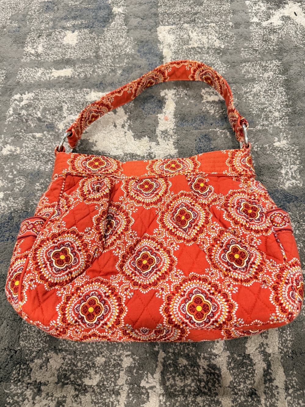 Vera Bradley Red Quilted Floral Shoulder Bag